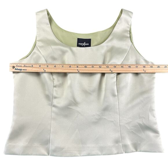 Positive Attitude Tweed 3 Pc Skirt Suit Women Petite Size 14 Light Green Classic - Picture 16 of 16